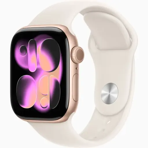[MEU44LW/A] Apple Watch Series 11 42mm Rose Gold Sport Band - M/L